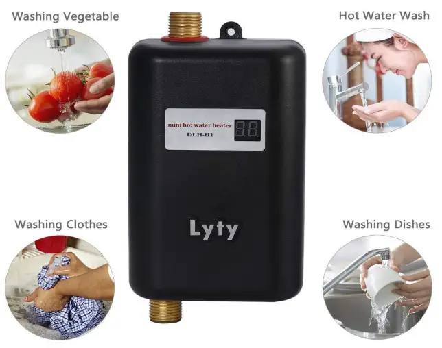 Mini Instant Water Heater Electric Under Sink - 3kW at 110v 120v Tankless Hot Water Heater