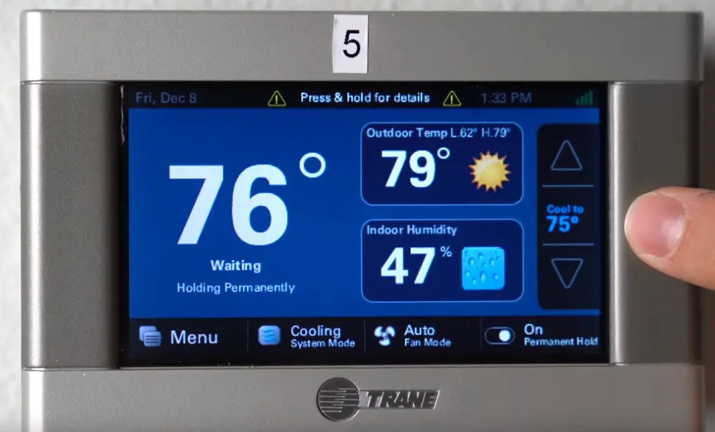 How to Lock the Trane Thermostat Touchscreen